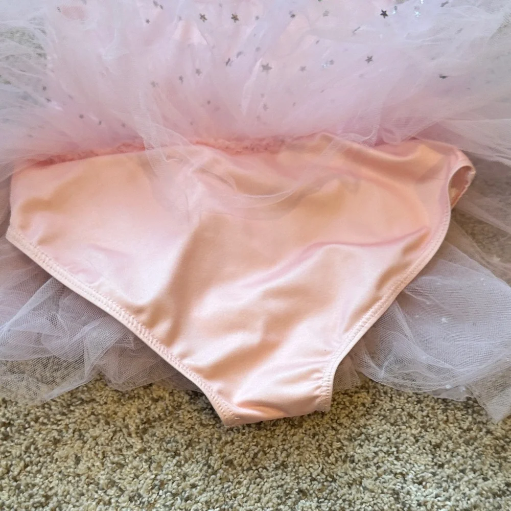 Pink Sparkle Girls Leo Dance Costume tutu size 130